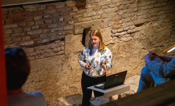 Presentatie in het Amfitheater