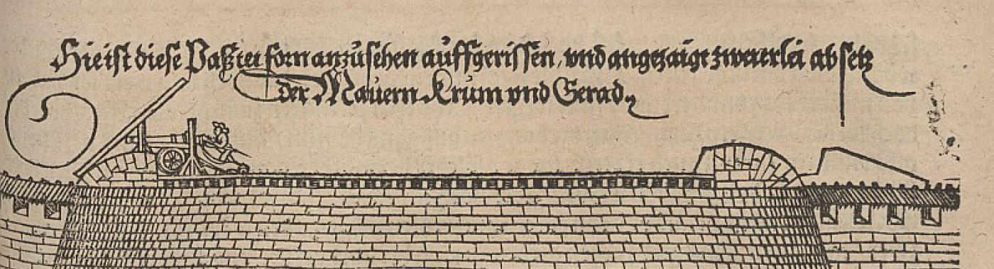 Het aangezicht van een bastei, door Albrecht Dürer, 1604 (afbeelding: Deutsche Fotothek)