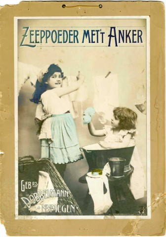 Reclamebord Zeeppoeder met 't Anker, 1905 (Regionaal Archief Nijmegen Collectie: Zeepfabriek Dobbelman 1807-1998)